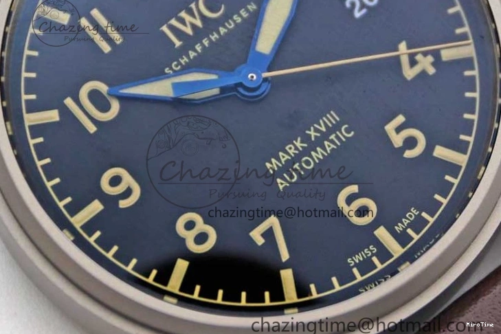 MIROTIME 0705 Mark XVIII IW327006 Titanium M+F 1:1 Best Edition Black Dial on Brown Leather Strap A Efficient 7052